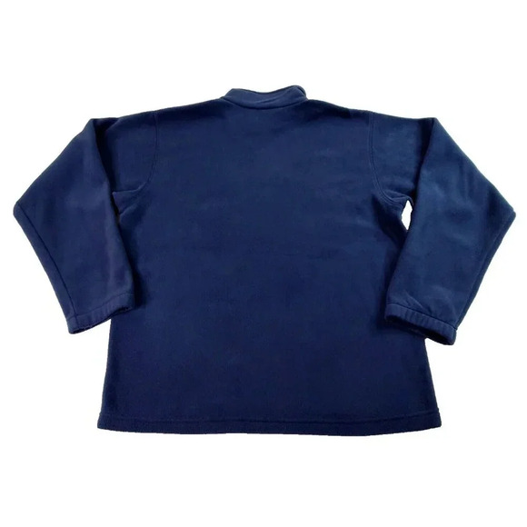 Columbia Fleece Sweater Unisex Medium Navy 1/2 Zip Mock Neck Pullover Outdoor - Picture 2 of 13